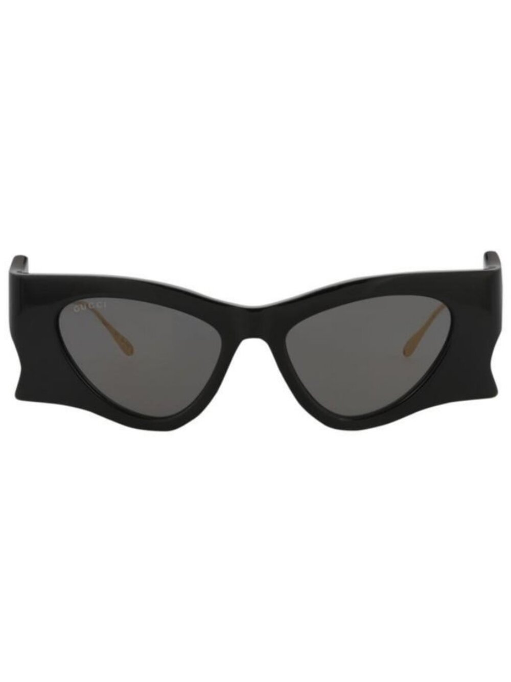 New Gucci Womens Cat Eye Black Gold Grey Fashion Designer Sunglasses - Picture 2 of 5